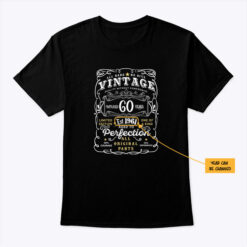 60th Birthday T Shirt Limited Edition Aged To Perfection