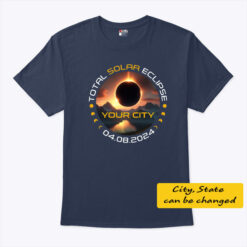 Personalized Total Solar Eclipse City State Eclipse 4 8 2024 Shirt