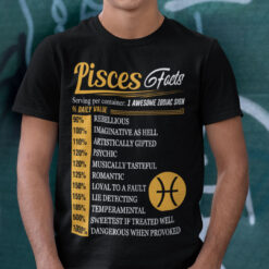 Pisces Shirt Pisces Facts 1 Awesome Zodiac Sign