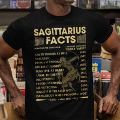 Sagittarius Facts Shirt Serving Per Container