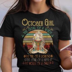 Vintage Yoga October Girl Shirt The Soul Of A Witch