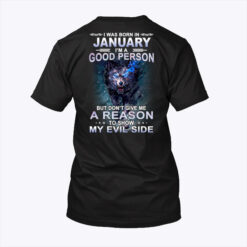 Wolf I Was Born In January I’m A Good Person Shirt